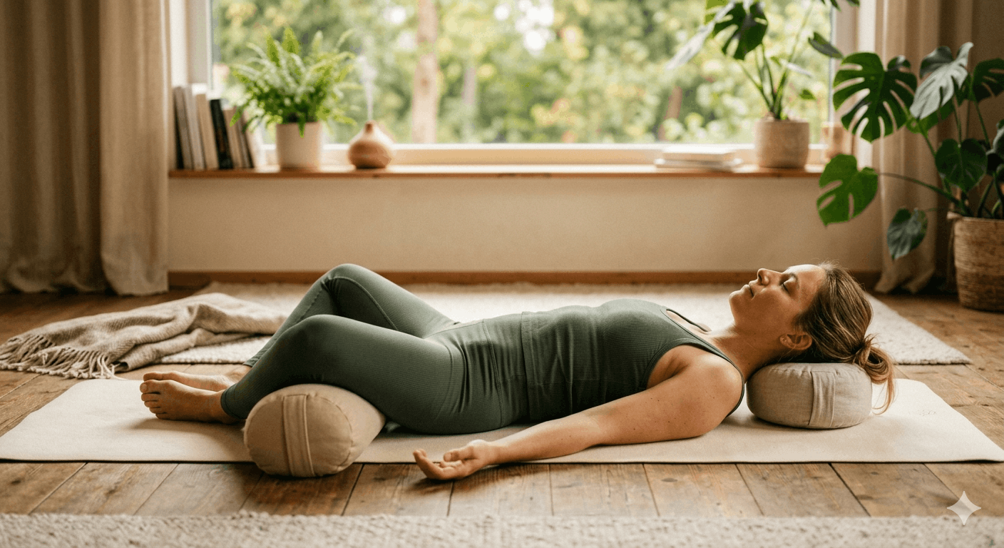 Yoga Pose Liegender Schmetterling (Supta Baddha Konasana) 2026 – Wirkung, Technik und moderne Praxis