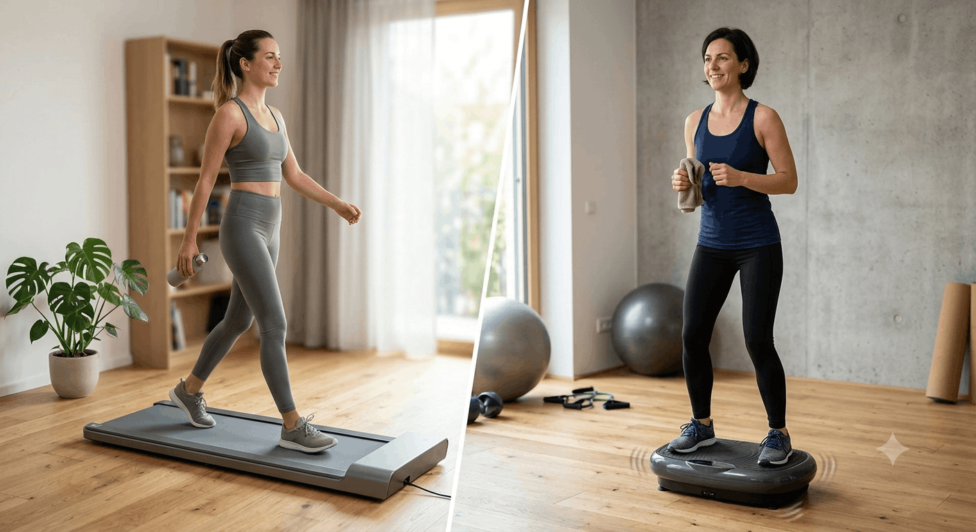 Walking Pad vs. Vibrationsplatte Welches Home-Gym-Gadget verbrennt mehr Kalorien 2026